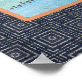 広重コイ日本の浮世絵 ポスター (角)