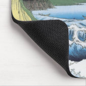 広重サッタの海1858マウスパッド マウスパッド (コーナー)