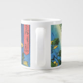広重ムーンオーバーザウォーターフォール日本のファインアート ジャンボコーヒーマグカップ (裏面)