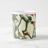 広重ムーンオーバーザウォーターフォール日本のファインアート ジャンボコーヒーマグカップ (正面)