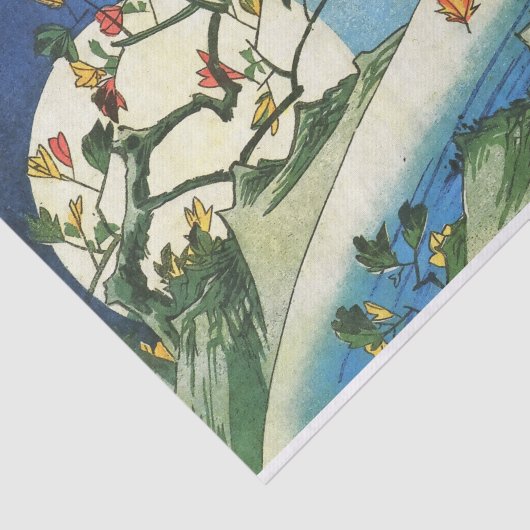 広重ムーンオーバーザウォーターフォール日本のファインアート 薄葉紙 (詳細)