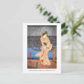 広重夕べオン隅田川日本の芸術 ポストカード (スタンド正面)