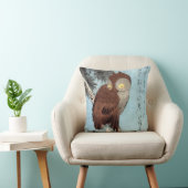 広重 – フクロウ、松、三日月 クッション (椅子)