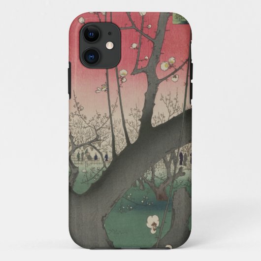 広重 亀戸梅屋敷: ヴィンテージな日本 Case-Mate iPhoneケース (裏面)