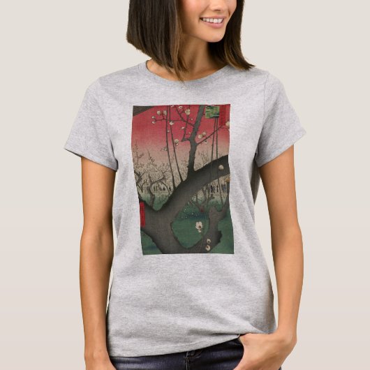 広重 亀戸梅屋敷: ヴィンテージジャパン Tシャツ (正面)