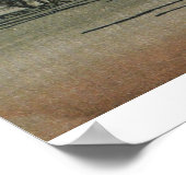 広重 – 夕べの丘の寺見 ポスター (角)