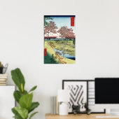 広重 – 東都の目黒サンセットヒル ポスター (ホームオフィス)