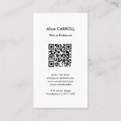 広重 - 源氏物語の優雅な女性 - QRコード 名刺 (裏面)