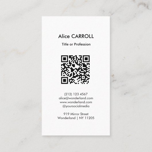 広重 - 源氏物語の優雅な女性 - QRコード 名刺 (裏面)