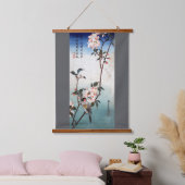 広重「燕と桜」 吊り下げ型タペストリー (寝室)