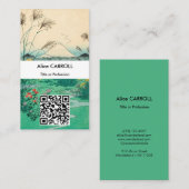 広重 – 甲斐国大月平野 – QRコード 名刺 (正面/裏面)