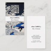 広重 – 目黒のドラムブリッジ – QRコード 名刺 (正面/裏面)