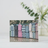 広階段ビーチハッツビューポストカード ポストカード (スタンド正面)