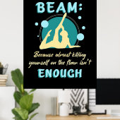 床で体操をする ポスター (ホームオフィス)