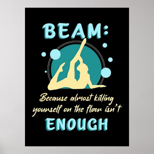 床で体操をする ポスター (正面)