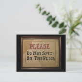 床に唾を吐かないで ポストカード (スタンド正面)