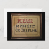 床に唾を吐かないで ポストカード (正面/裏面)