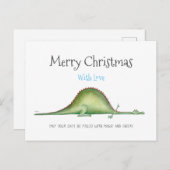 床に広がる可愛いドラゴン ポストカード (正面/裏面)