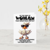 床に足がついた瞬間から世界を変えるような女性になりなさい カード (黄色い花)