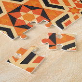 床のイタリアン幾何学的パターン、ヴィンテージモザイク。 ジグソーパズル (側面)