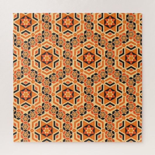 床のイタリアン幾何学的パターン、ヴィンテージモザイク。 ジグソーパズル (縦)