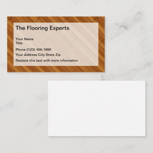 床のクリーニングおよびフロアーリングサービス 名刺 (正面/裏面)