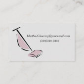 床の掃除人のプリントの家のクリーニングサービス 名刺 (裏面)