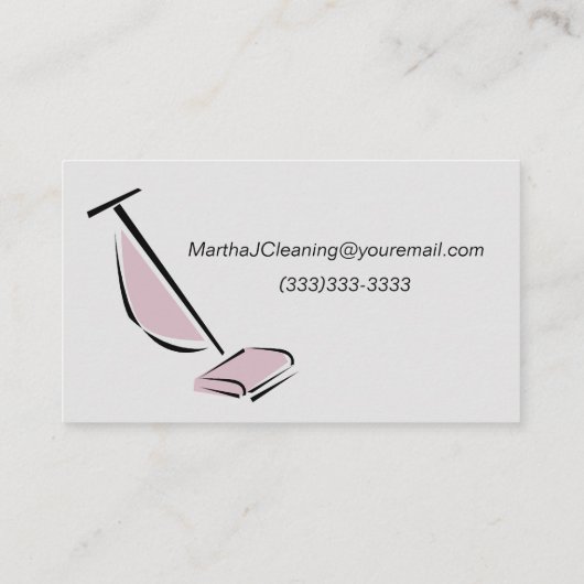 床の掃除人のプリントの家のクリーニングサービス 名刺 (裏面)