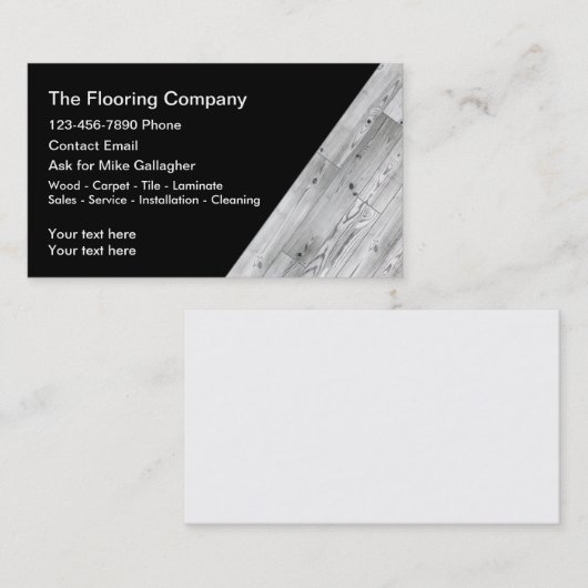 床の清掃および設置用名刺 名刺 (正面/裏面)