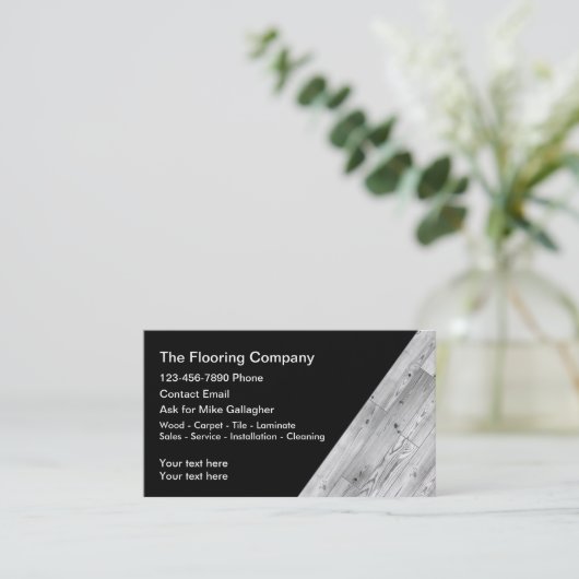 床の清掃および設置用名刺 名刺 (スタンド正面)