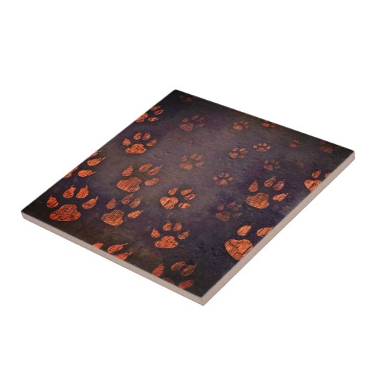 床の銅色に肉柄を印刷 | タイル (側面)