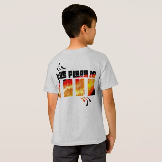 床は溶岩だ Tシャツ (裏面フル)