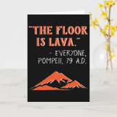 床は溶岩のおもしろいで一般的な挨拶状です カード (黄色い花)