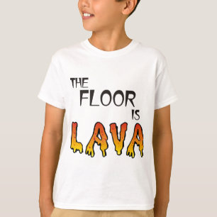 床は溶岩、おもしろいの子供のゲームです。 おもしろTシャツ Tシャツ