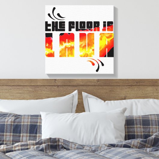 床は溶岩 キャンバスプリント (インサイチュ (寝室))