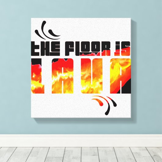 床は溶岩 キャンバスプリント (インサイチュ (ウッドフロア))