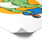 床は溶岩 スケートボード アパレル ポスター (角)