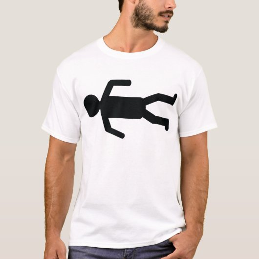 床アイコンの死の人 Tシャツ (正面)