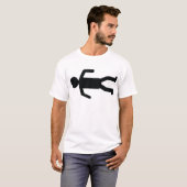 床アイコンの死の人 Tシャツ (正面フル)
