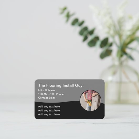 床クールユニーク設備 名刺 (スタンド正面)