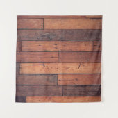 床パケットパターン木目 タペストリー (正面(横))