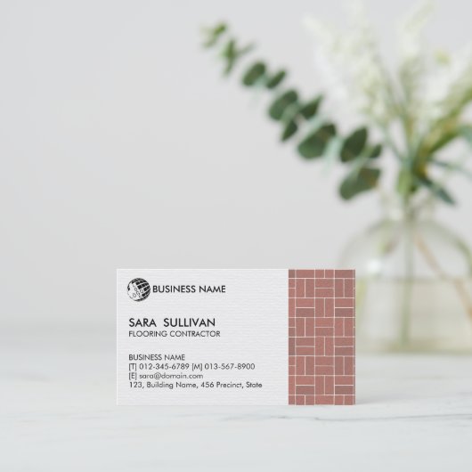 床下施工業者建築 名刺 (スタンド正面)