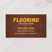 床付きサービス床下請負業者ブラウンイエロー 名刺 (裏面)