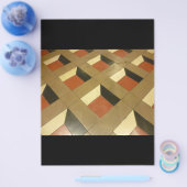 床光学錯覚パターンタイルラスベガスポー チラシ (シングル)