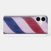 床屋のポール模様 iPhone 16ケース (裏面横)
