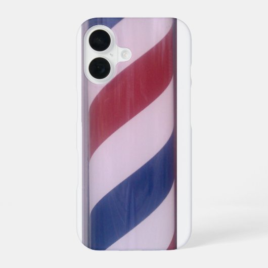 床屋のポール模様 iPhone 16ケース (裏面)