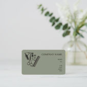 床屋のBASIC TEMPLATE BUSINESS CARD 名刺 (スタンド正面)
