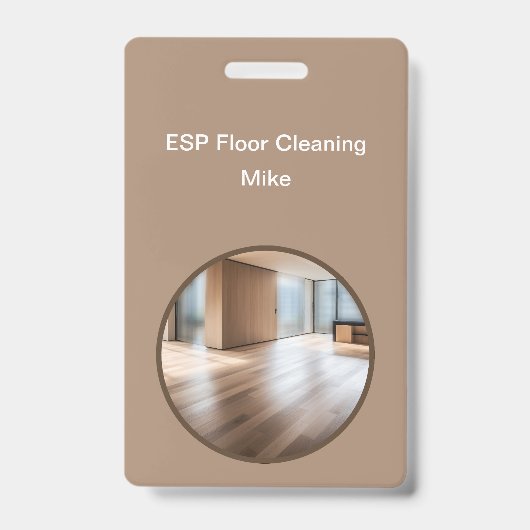 床掃除業務用モダンバッジ バッジ (正面)