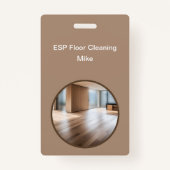 床掃除業務用モダンバッジ バッジ (裏面)