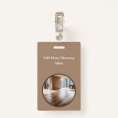 床掃除業務用モダンバッジ バッジ (裏面クリップ)